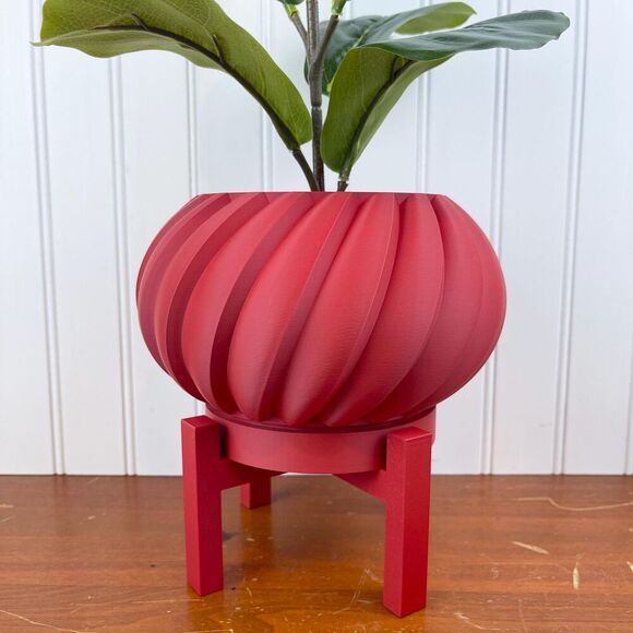 Oro Indoor Planter Pot w/ Drainage Hole and Drip Tray, Houseplants, - Picture 1 of 9